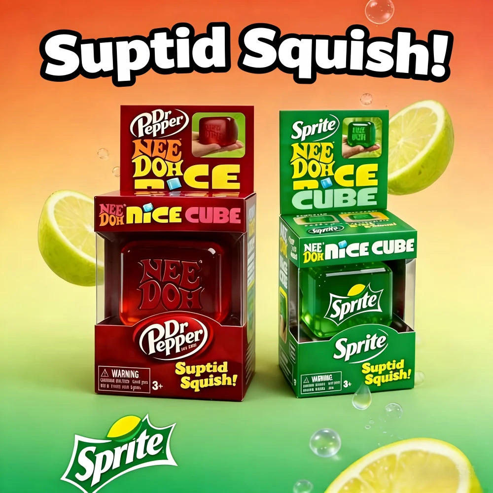 NeeDoh Squishy Stress Relief Fidget Cube – Dr. Pepper / Sprite